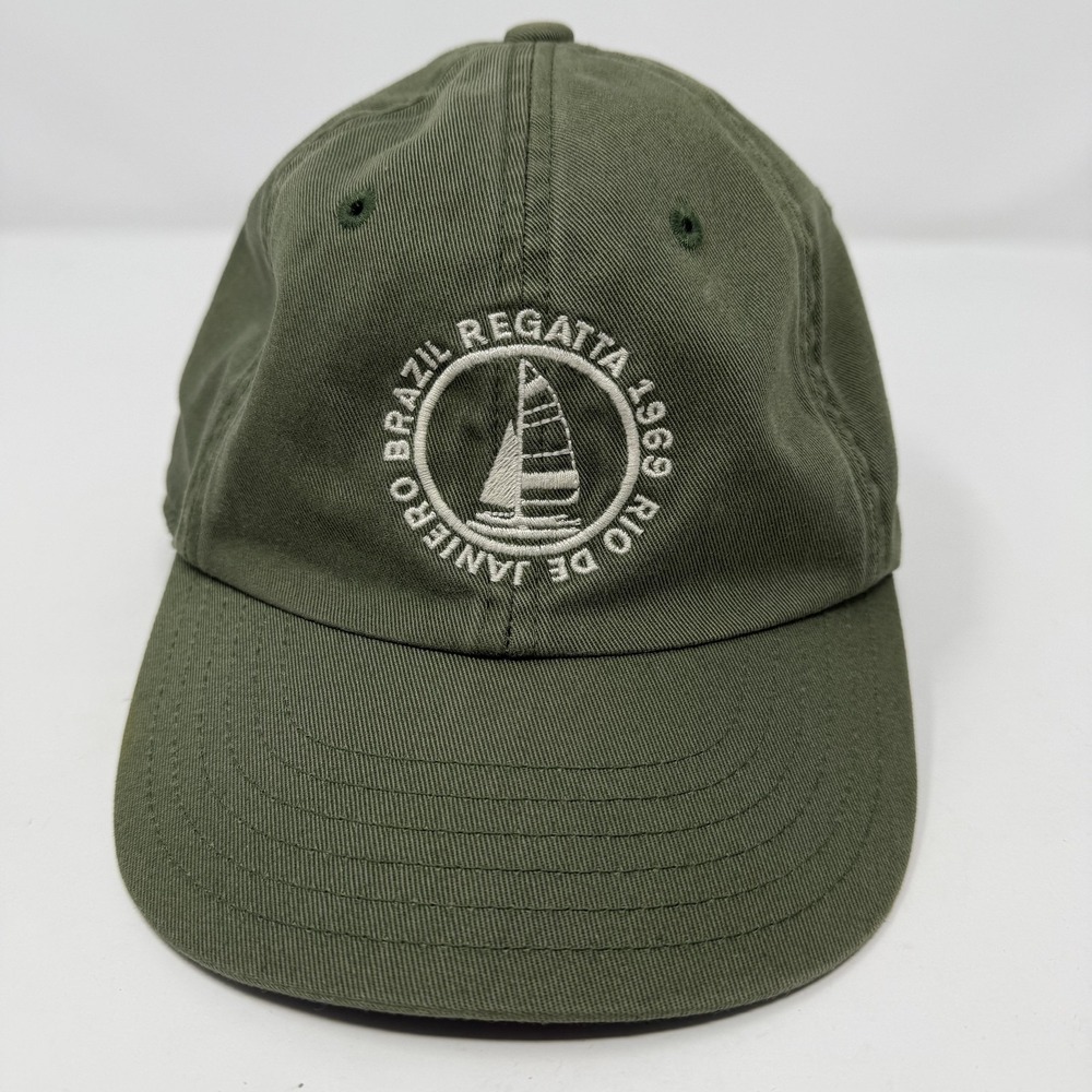 Gap Hat Cap Strap Back Mens Medium Green Regatta Rio De Janeiro Brazil Sailing